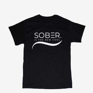 Sober Is The New Cool Logo T-Shirt (BLACK)