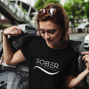 Sober Is The New Cool Logo T-Shirt (BLACK)